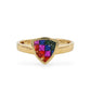 Gold 14k rainbow sapphire ring