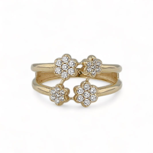 14K Yellow gold 4 clover ring-2264451