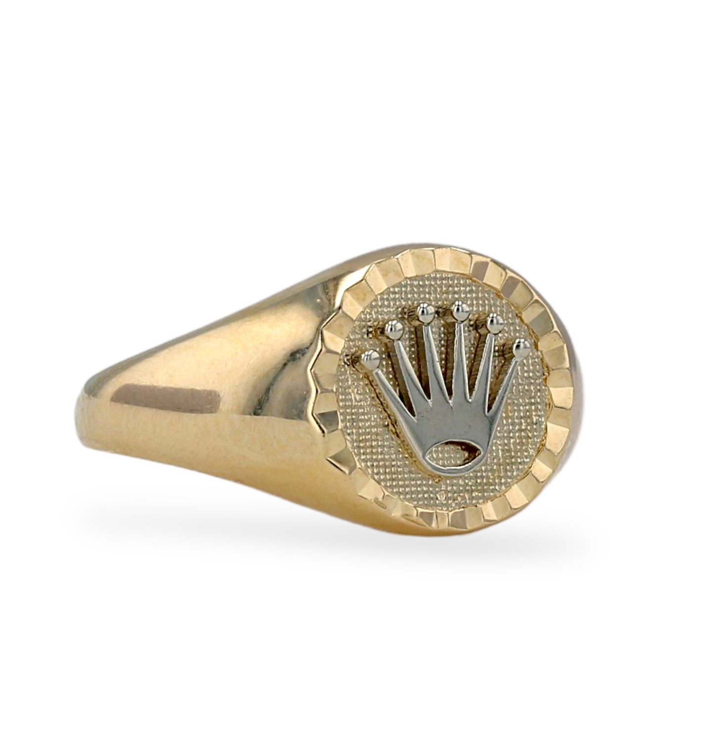 Yellow gold 14k crow accent ring