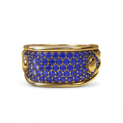 14k Blue Diamond Wheat Band -72294