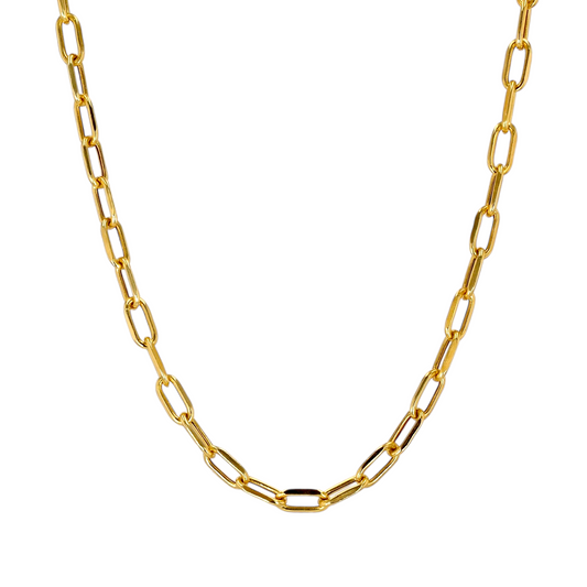 14k Yellow Gold Paperclip Chain 3mm X 18inch - 2265280