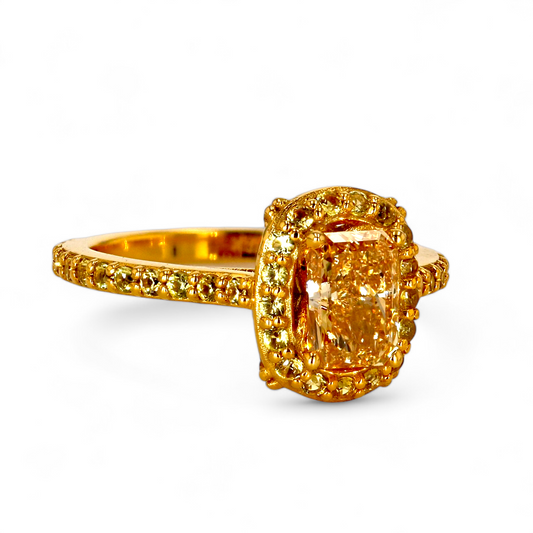 18k Canary Diamond Aldo Icon Ring