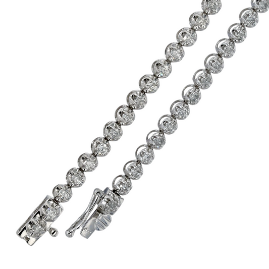 14k White Gold 1ct Natural Diamond Bracelet