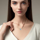 Yellow gold 14k pulse necklace blue topaz and diamonds