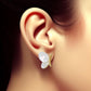 14K Yellow gold mother pearl butterfly earrings-226055