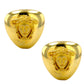10K yellow gold triangle medusa earrings