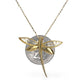 14K Yellow gold 3D dragonfly Necklace