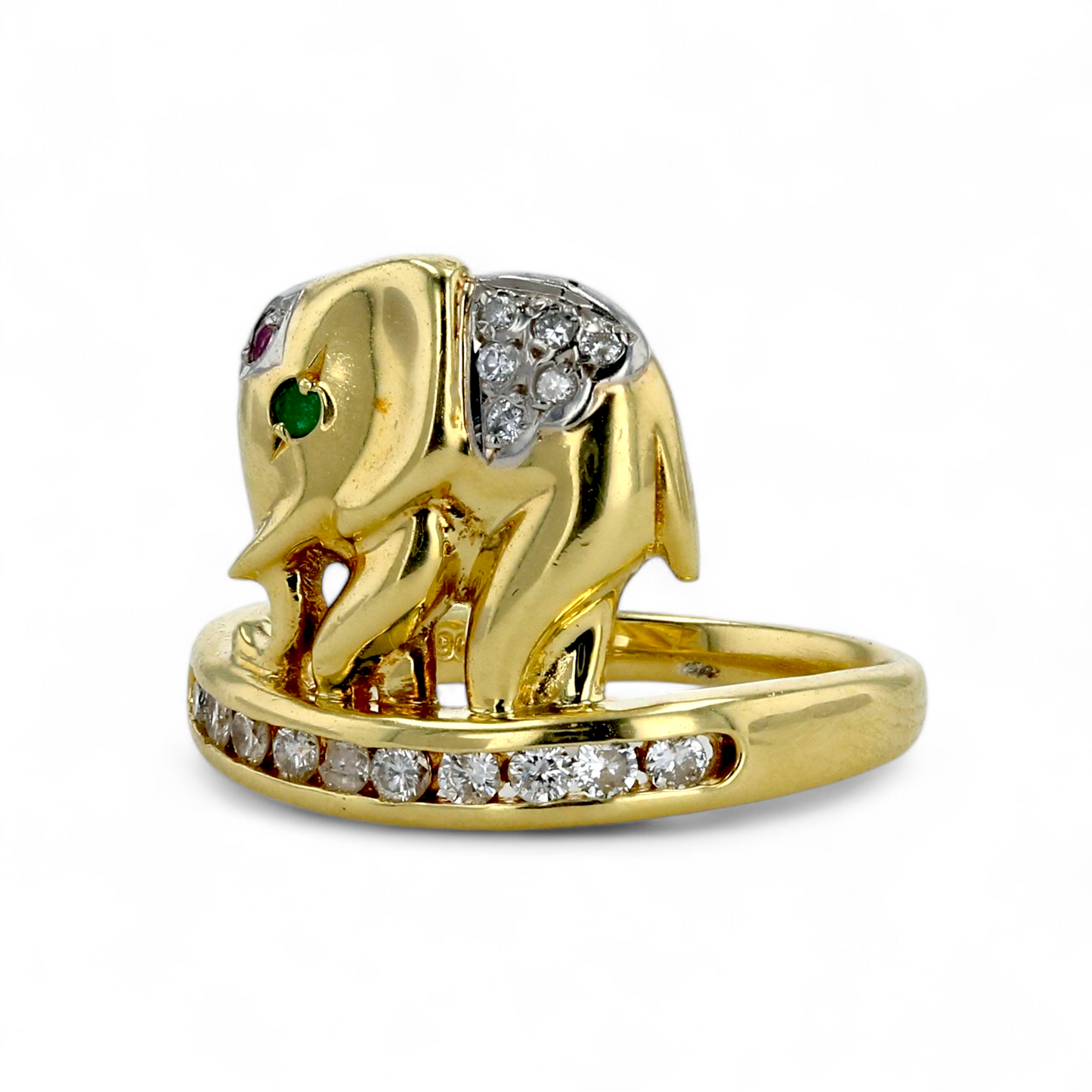 18K yellow gold original EFFY elephant ring-37674