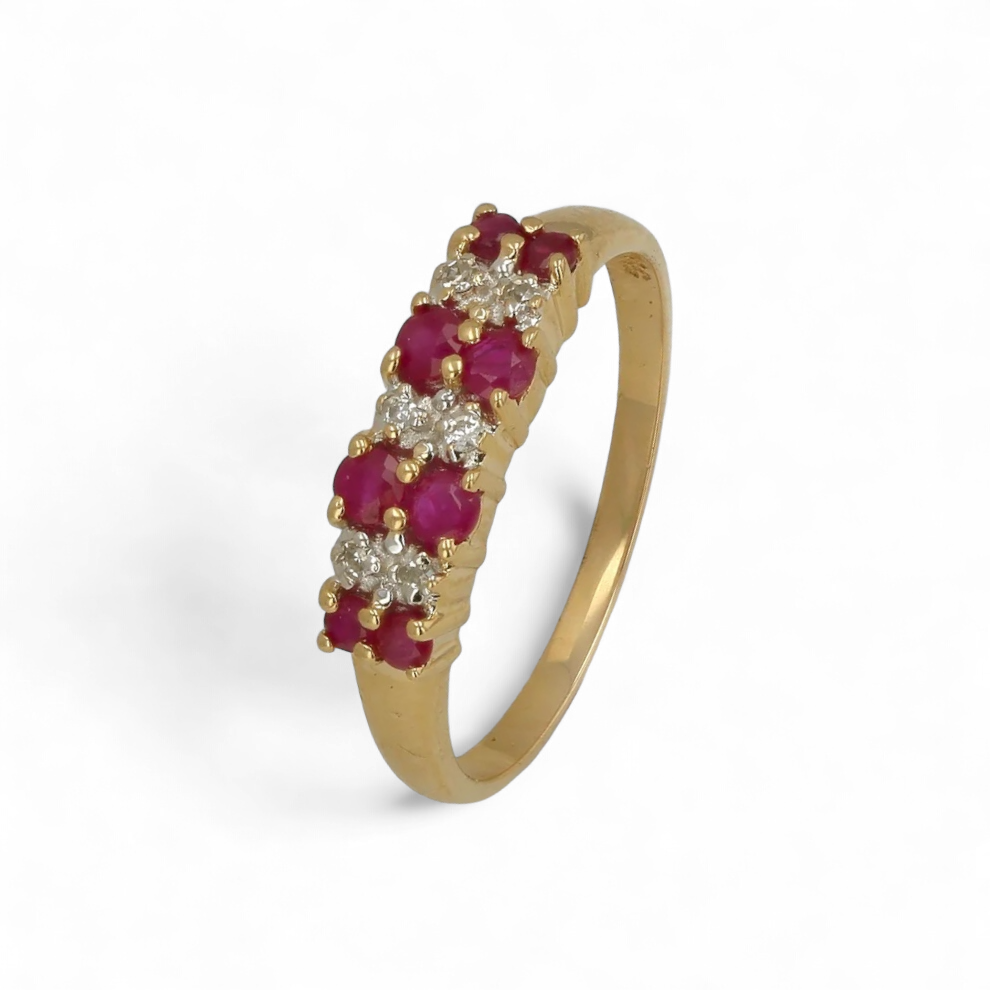 14k Yellow Gold Ruby and Diamond Ring-99363311