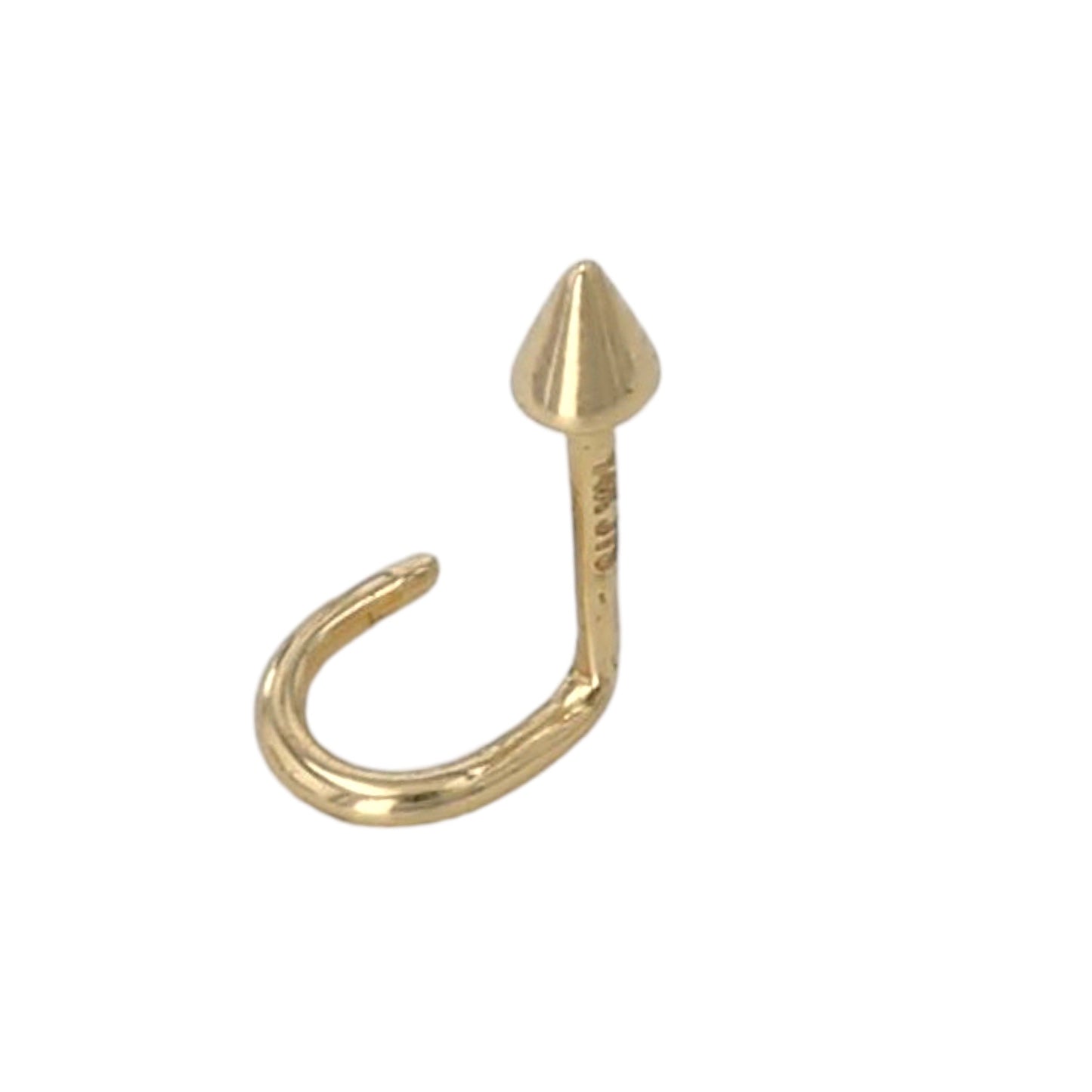 14K Yellow gold cone nose piercing-4446