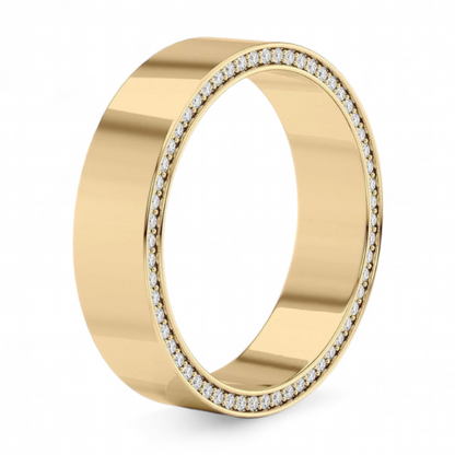 14k Yellow Gold Aldo Mens Wedding Diamond Band