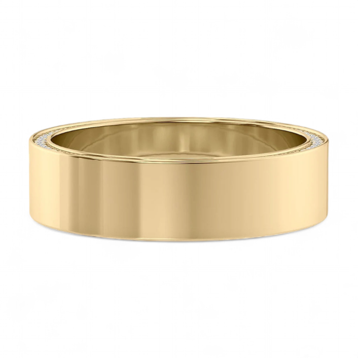 14k Yellow Gold Aldo Mens Wedding Diamond Band