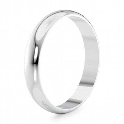 14k White Gold Mens Wedding Band