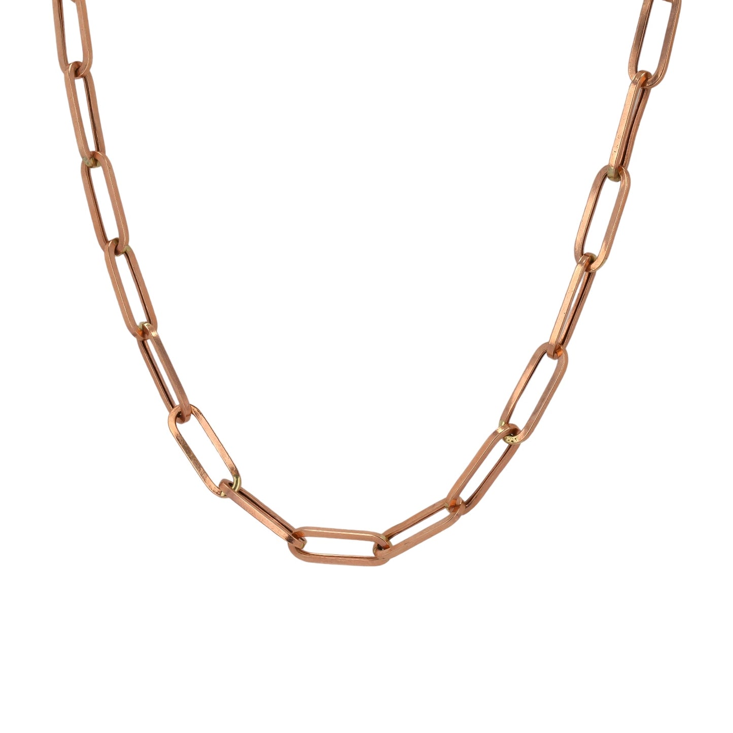 10K Rose gold paperclip chain-224108
