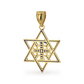 14k yellow gold David star pendant-226101