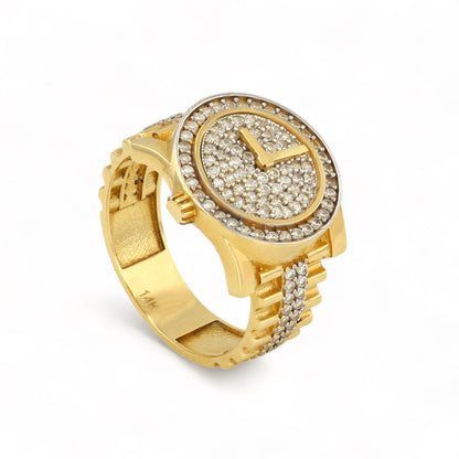 14K Yellow Gold Watch Ring - 2532