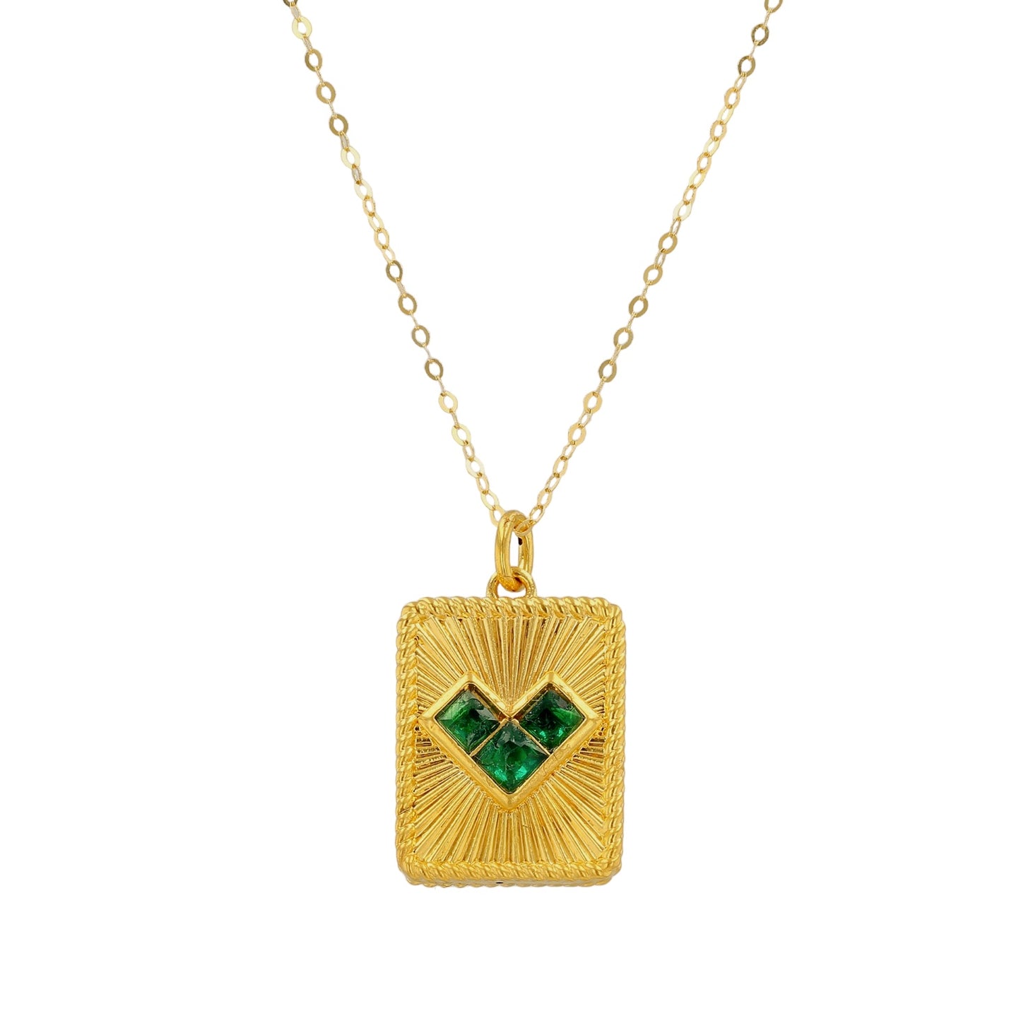 18K Yellow Gold V Necklace