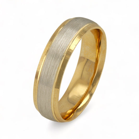 14K Two Tones Gold Wedding Band Ring-226302