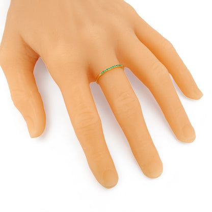 14k Yellow Gold Emerald band