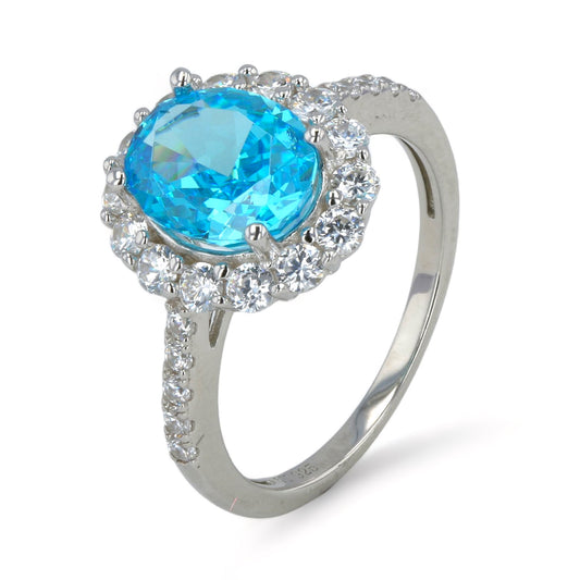 925 Sterling Silver Blue Stone Ring - 225077