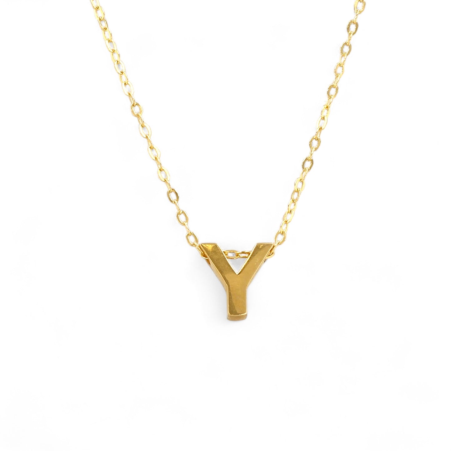 14K Yellow Gold Y Charm with Chain