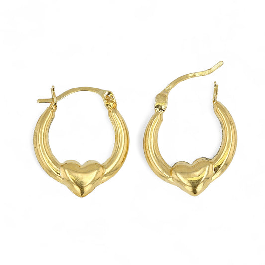 10k Yellow Gold Hoops-10176