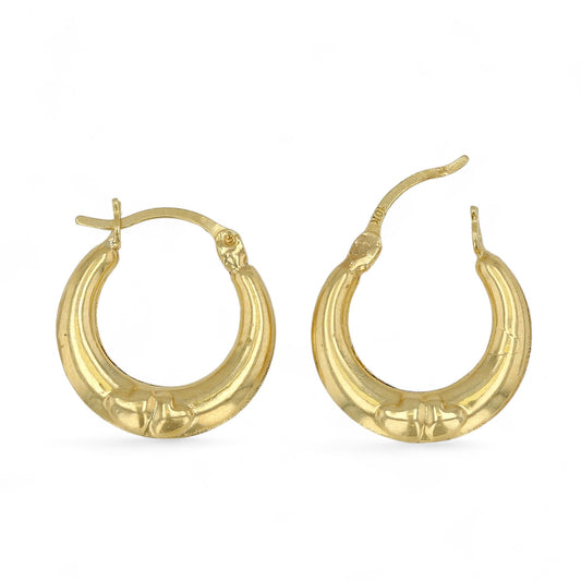 10k Yellow Gold Hoops-10178