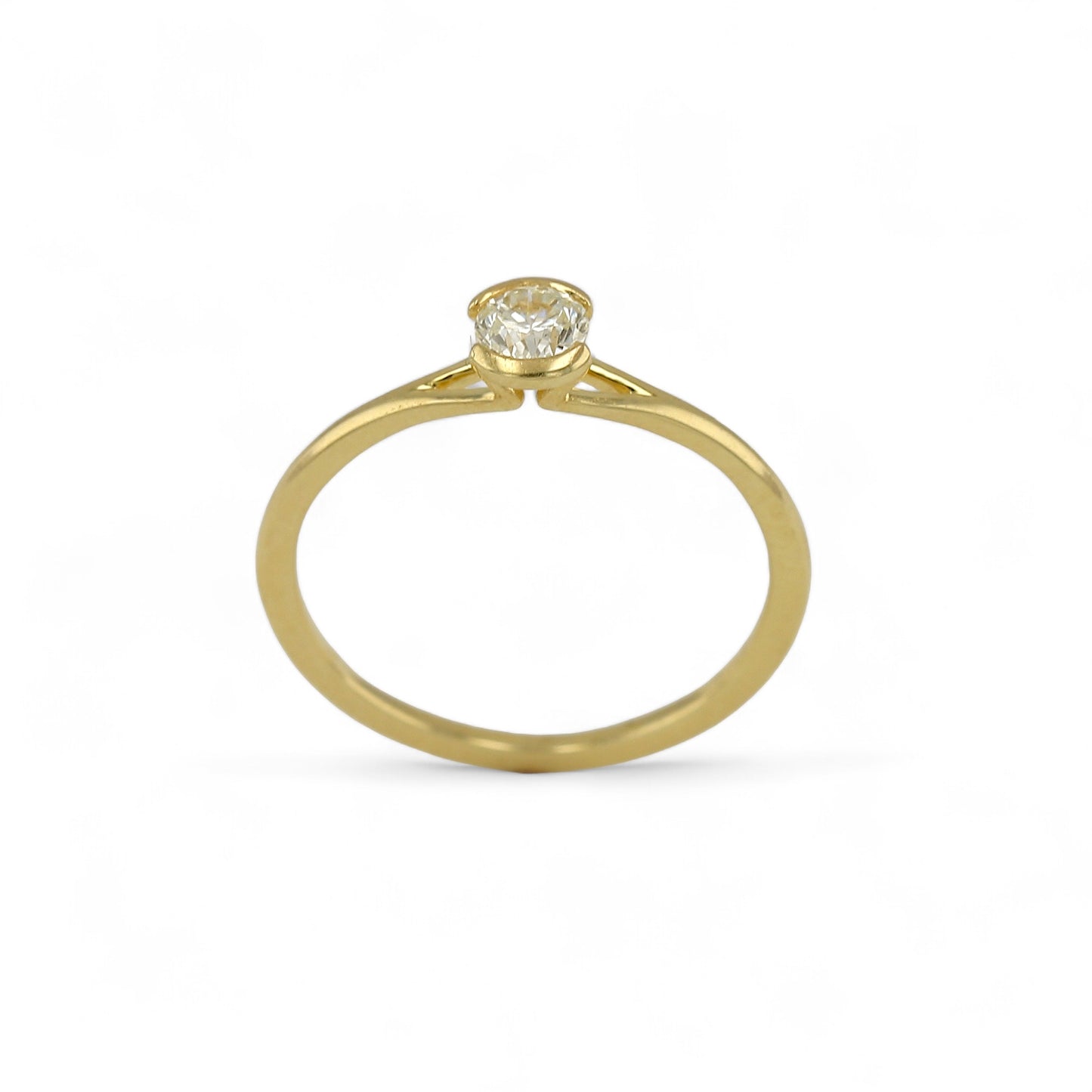 14K Yellow Gold natural Diamond solitaire Ring-RG6068Y