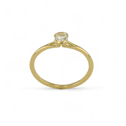 14K Yellow Gold natural Diamond solitaire Ring-RG6068Y