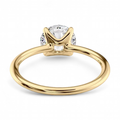 14k Yellow Gold Solitaire Round Diamond ring