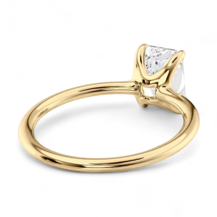 14k Yellow Gold Solitaire Radiant Diamond ring