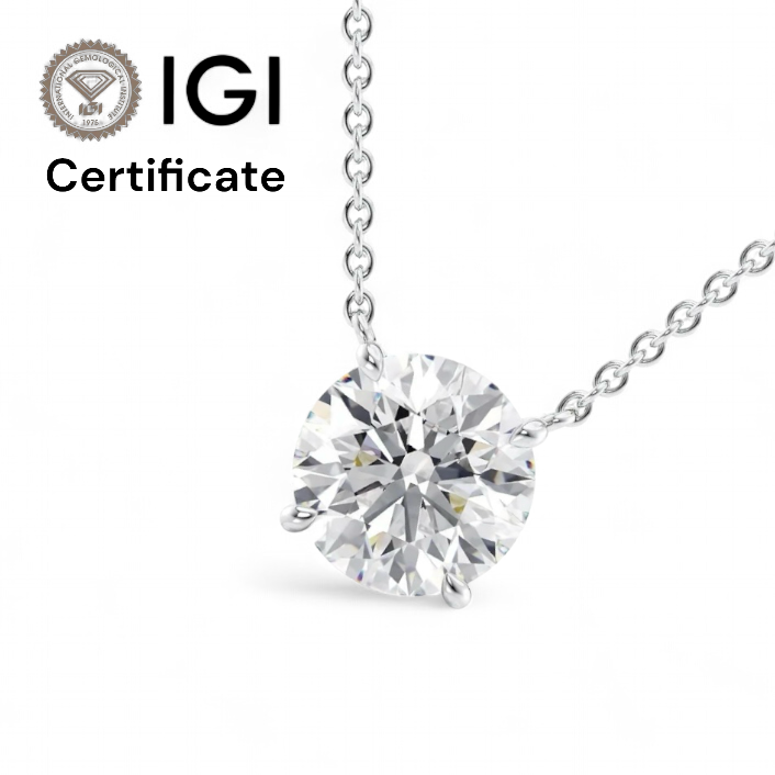 Platinum Brilliant Round Diamond necklace