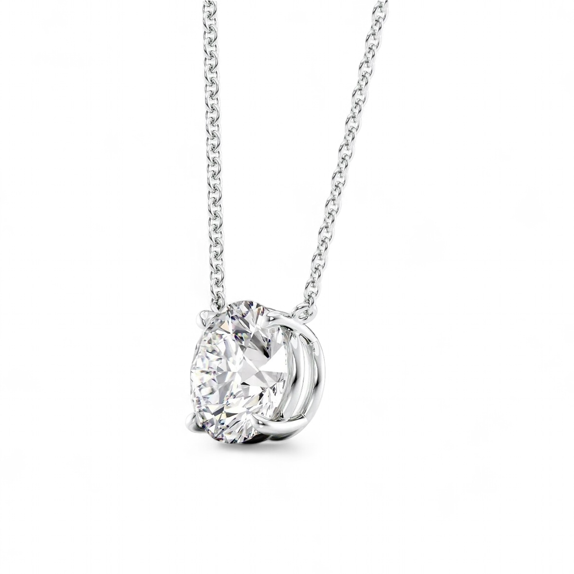 Platinum Brilliant Round Diamond necklace