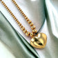 Gold 14k bead bracelet heart charm