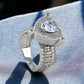 White gold 14k princess ring