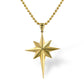 Gold 14k set military chain and star pendant