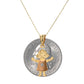 Gold 14k chain baby pendant