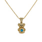 Set gold 14k chain teddy pendant