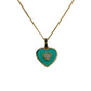 Gold 10k set heart pendant