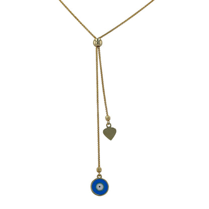 Gold 10k adjustable charm necklace