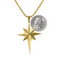 Gold 14k set military chain and star pendant