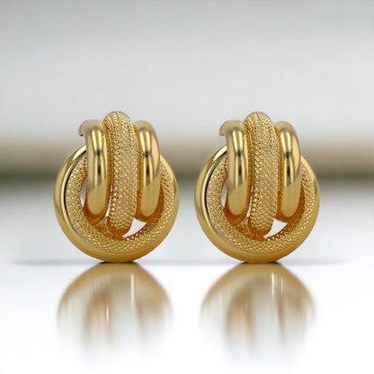 Gold 10k knot love earrings