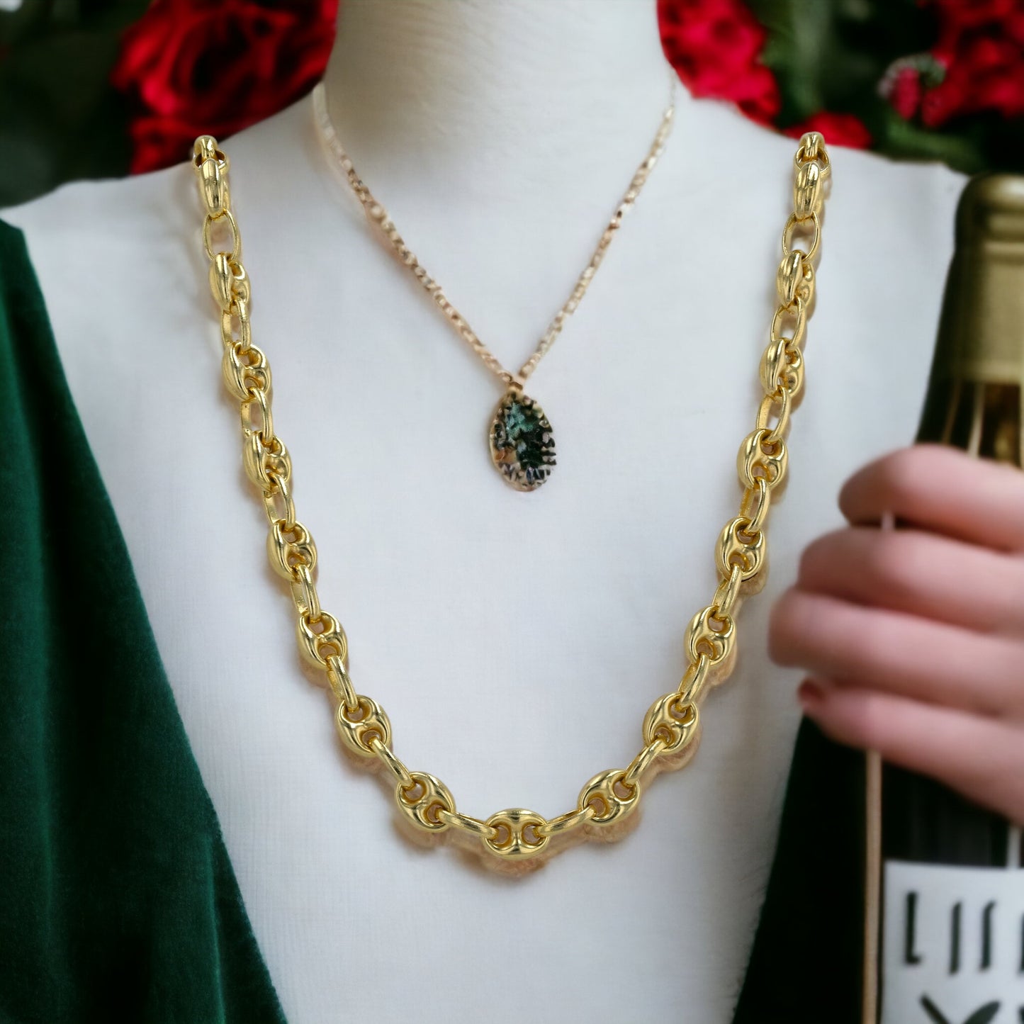 Gold 14k Mariner poof chain