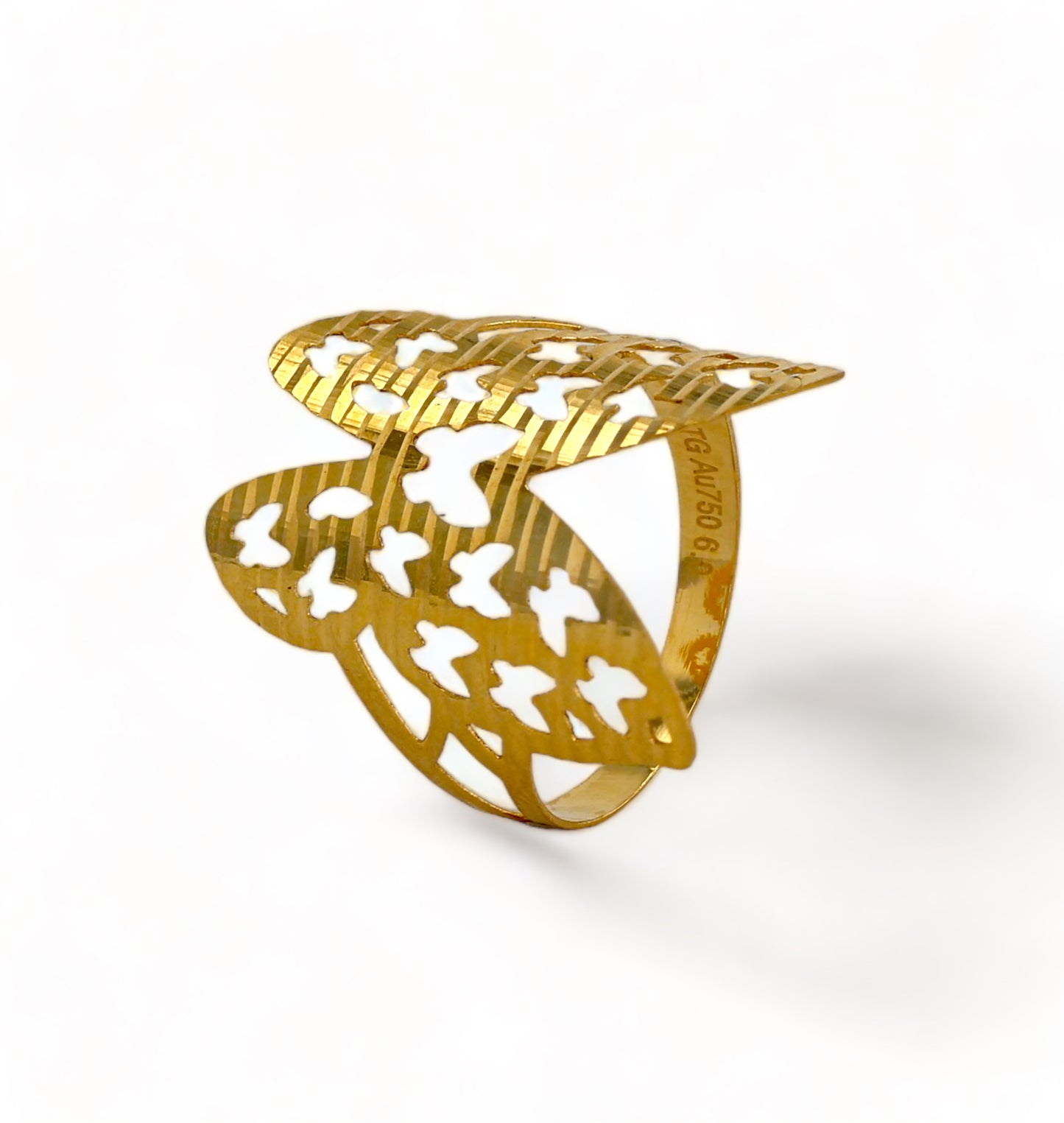 Gold 18k butterfly ring