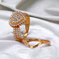 Gold rose 18k duo engagement ring