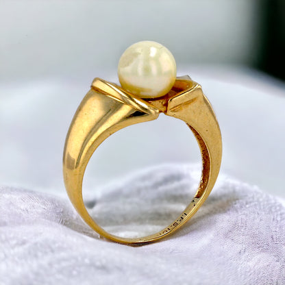 Gold 14k pearl ring