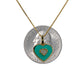 Gold 10k set heart pendant