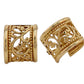 Gold 14k floral hoops earrings