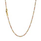 Gold 14k tricolor solid figaro chain