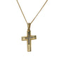 Gold 10k set cross pendant